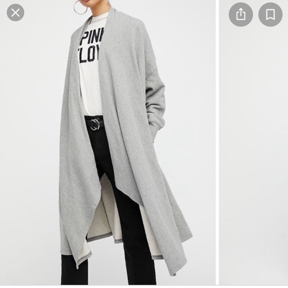 Free People grey maxi cardigan